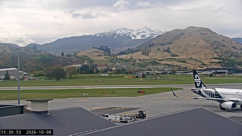 Aircraft Stands 2 & 3, with Coronet Peak behind