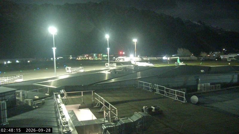 Aircraft Stands 7 & 8, with The Remarkables behind